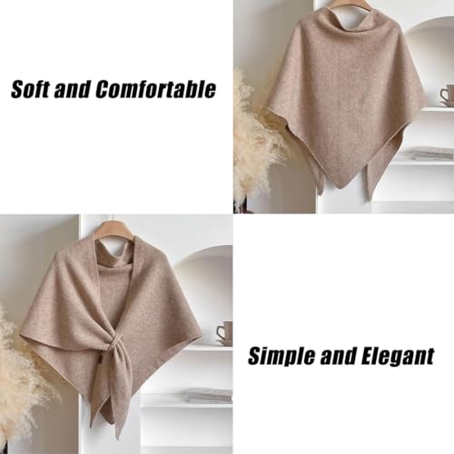 Women's Solid Color Scarf, Cashmere Knitted Cardigan Shawl Wool Cashmere for Women Pashmina4
