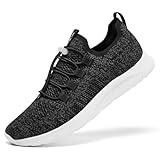 ALEADER Womens Slip On Shoes for Walking Tennis Sneakers, Lightweight Energycloud Casual Comfort for Gym Black/White Size 8