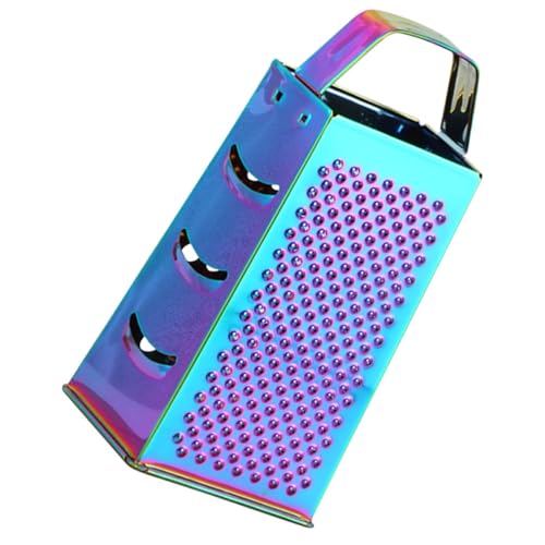 SHINEOFI Rallador Multifunción de Cocina Vertical de Acero Inoxidable Mango Plano Multicolor Rallador de Queso y Verduras para Uso Doméstico Utensilios Cocina Duraderos y Fáciles de