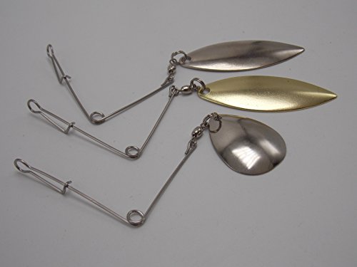 Catchsif 15Pcs Spinner Baits Replacement Blades And Swivels To Add Extra Flash And Vibration To Your Jig #TOP3