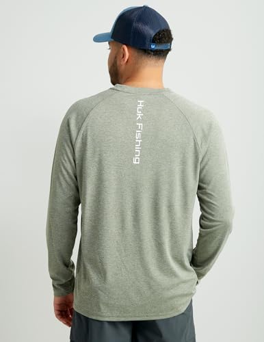 HUK Pursuit Heather Long Sleeve, Fishing Shirt for Men2