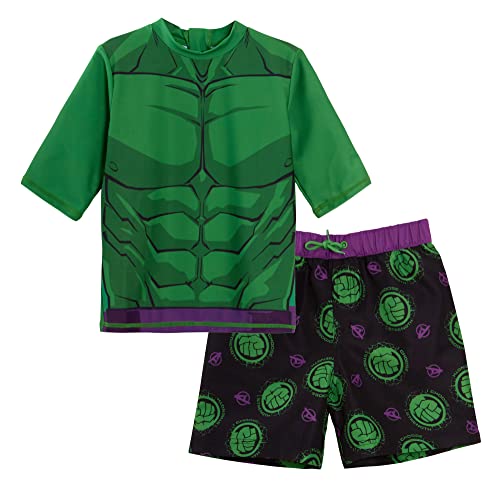 Ensemble de bain 2 pièces Hulk comprenant un board shorts et un haut de surf
