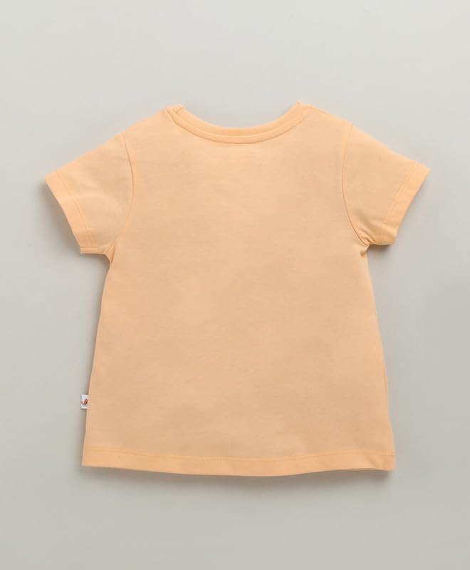 BUMZEE T-Shirt für kleine Mädchen, normale Passform, halblange Ärmel, Rundhalsausschnitt, Baumwolle, 2er-Pack