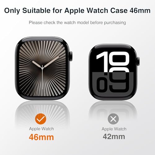 Image of Meyaar Tough PC Case for Apple Watch Series 11 /10 46mm, Change to Ultra Look Cover [Turning into Ultra 2 /1 Upgrade] Converter Case with Screen Protector for iWatch Series 11 /10 (46mm (Series 11 /10))