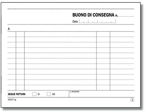 5 PEZZI BUONO CONSEGNA DUPLICE COPIA A6