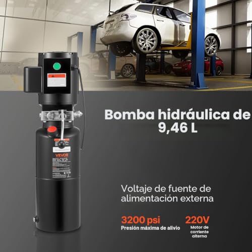 Bomba hidráulica VEVOR de simple efecto con dimensiones de 710 x 250 x 260 mm 2