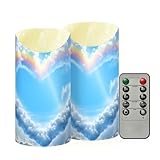Télécommande pratique : contrôlez sans effort vos bougies depuis l'autre bout de la pièce. La télécommande incluse vous permet de les allumer/éteindre, de basculer entre la lumière constante ou vacillante, de régler la luminosité et de régler des minuteries automatiques, le tout sans quitter votre siège.