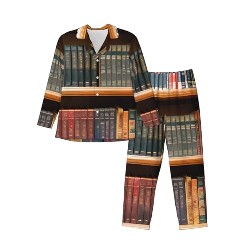 Pyjama bibliothèque pour hommes | Vêtement de nuit long