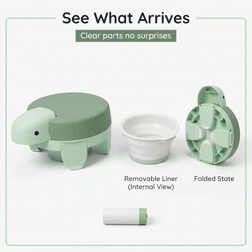 Image of Kids Potty Seat for 2-5 years, 4 in 1 Portable Kids Toilet Seat for Travel, Detachable Potty Bowl, Splash Guard & Non-Slip Base - Ideal for Indoor & Outdoor Use