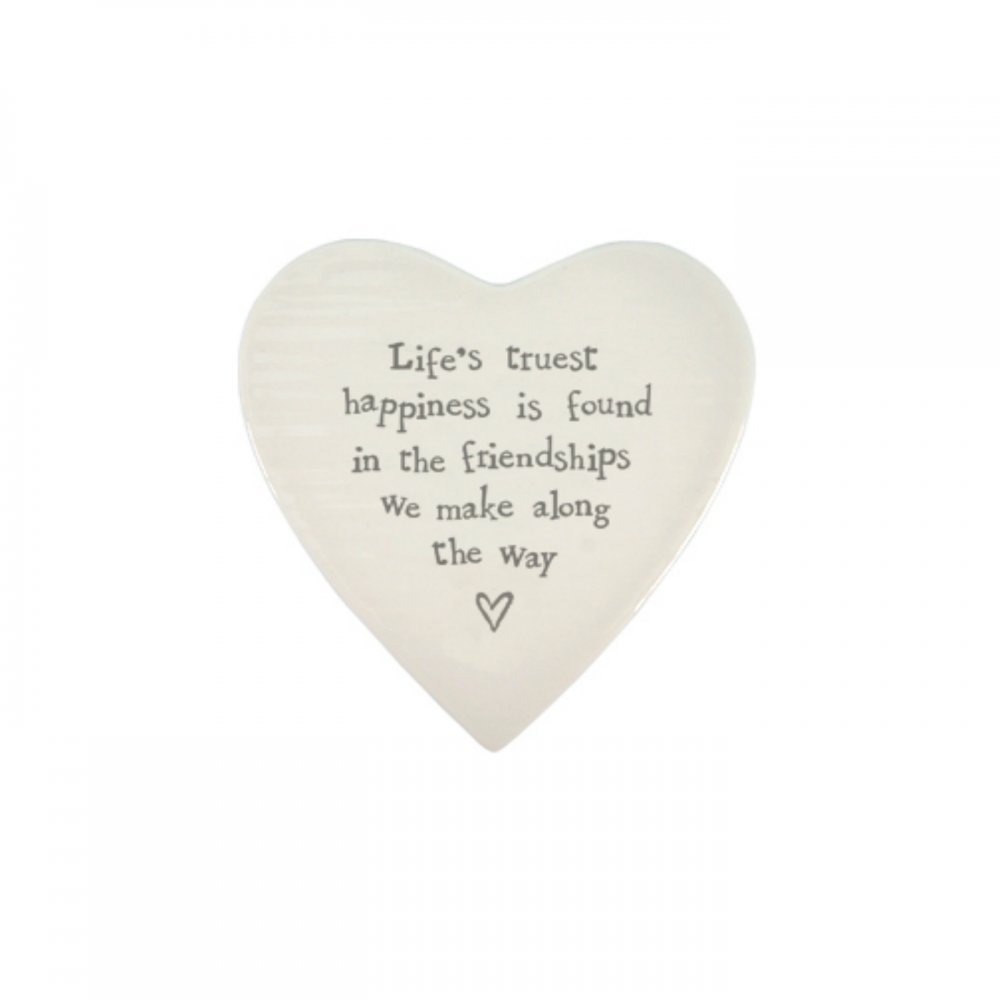 White porcelain coasters East Of India Friends Sentimental keepsake gift present