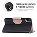 ProCase Wallet Case for iPhone XR, Folio Flip Case with Kickstand Card Holders Mirror Wristlet, Folding Stand Protective Cover for iPhone XR 6.1