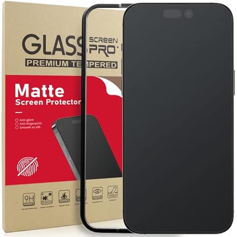 Ambison [2 Pack Matte Glass Screen Protector Compatible for iPhone 14 Pro Max, Dynamic Island Compatible/Anti-Glare [No Bubbles] Install Frame/Smooth as Silk, iPhone 14 Pro Max 6.7inch 2022 Cover