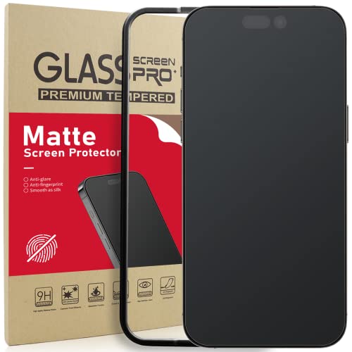 Ambison [2 Pack Matte Glass Screen Protector Compatible for iPhone 14 Pro Max, Dynamic Island...