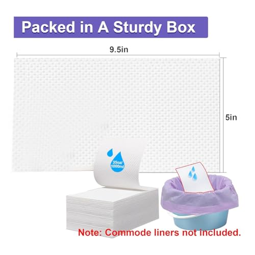 200 Almohadillas Absorbentes para Inodoros con Gel Desechable 8