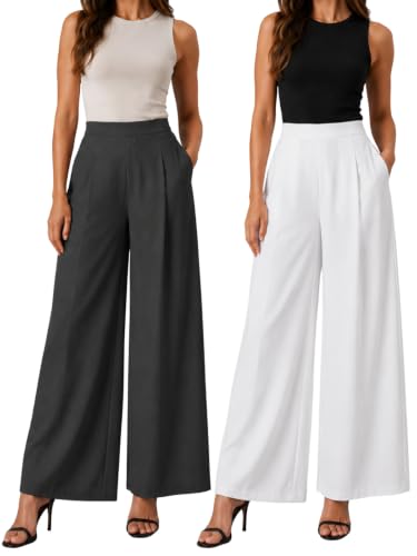 Image of GRECIILOOKS Linen Ankle Length Casual Trousers for Women | Regular Fit Linen Pants with Elastic Closure | Summer Loose Fit Daily Outfit Pants for Women
