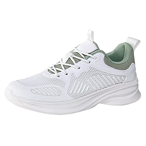 Chaussures de course à lacets pour femme légères blanches et vert running running
