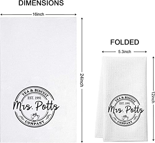 Tsotmo Novelty Movie Inspired Mrs. Potts Tea & Biscuit Company Kitchen Towel Dish Towel (Mrs. Potts Towel) #TOP1