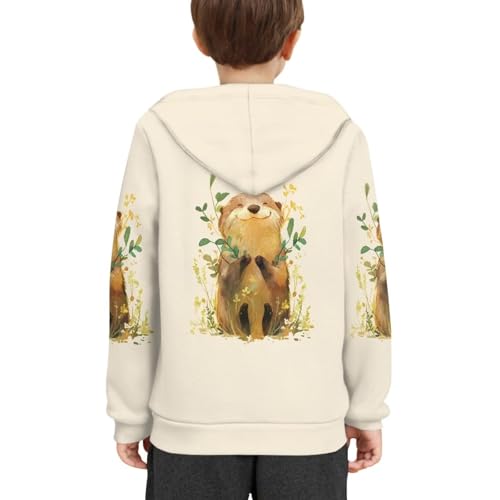 Boys Girls Casual Pullover Hoodies Hooded Sweatshirts Tops with Pocket4