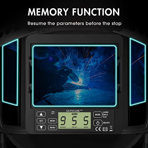 Andeli Welding Helmet,Auto Darkening Welding Helmet Large View,Flip Up Design True Color 4 Arc Sensor Welding Hood,Cool Welder Mask #TOP2