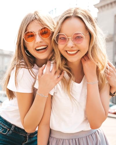 2PCS Friendship Bracelets, Love Knot Infinity Best Friend Birthday Gifts for Women Friendship Gifts for Woman Teen Sister Bff Bestie2