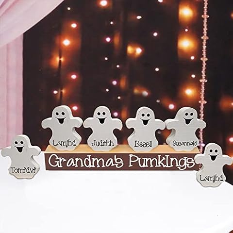 Personalized Name Grandma's Pumpkin Block Set,Personalized Fall Pumpkins Decor wood Halloween Decor, Wooden Nana's Pumpkins Family Block Set,Personalized Thanksgiving Grandma Gift (style4) Cover