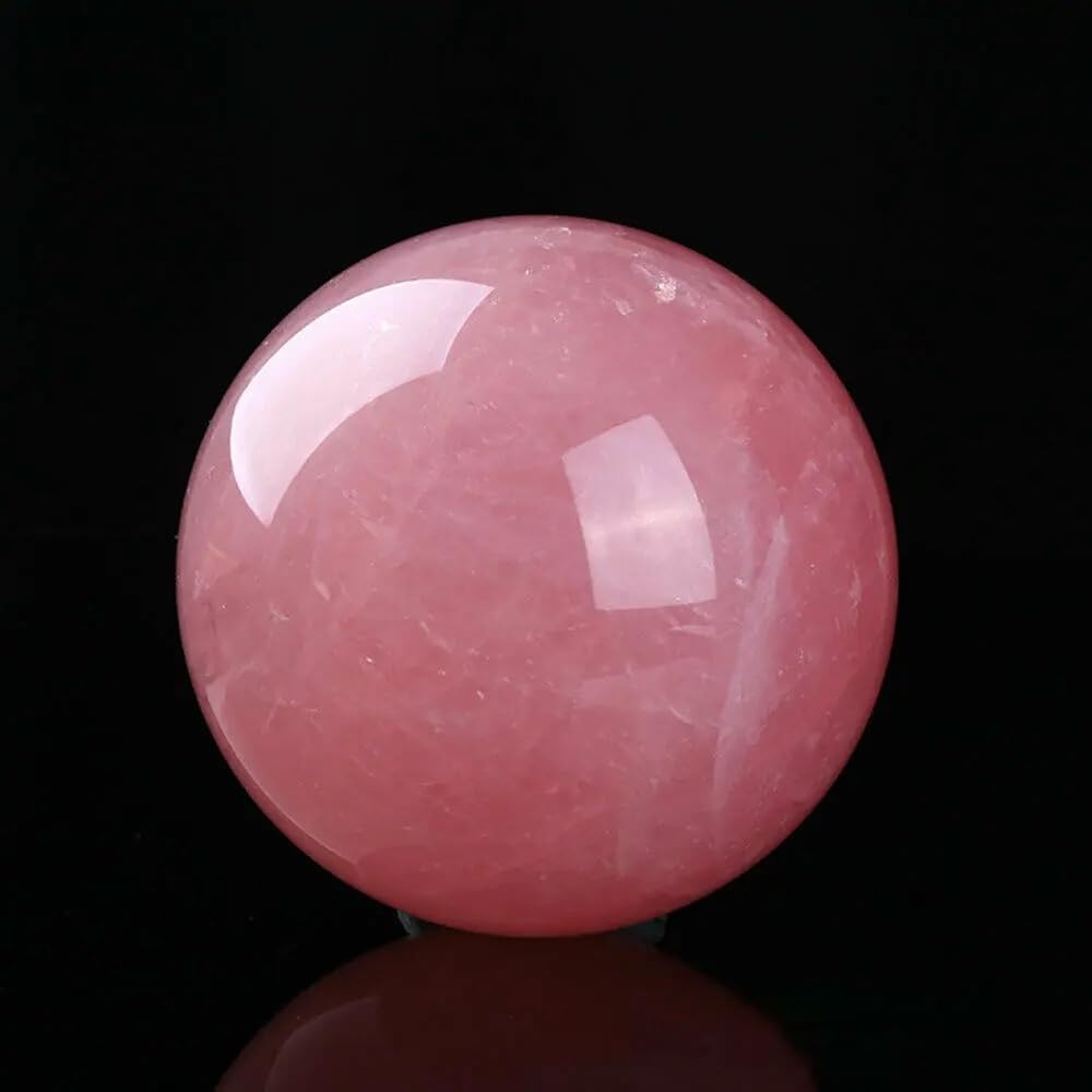 FOPURE Decorative Ornaments Rose Quartz Magic Crystal Ball Sphere