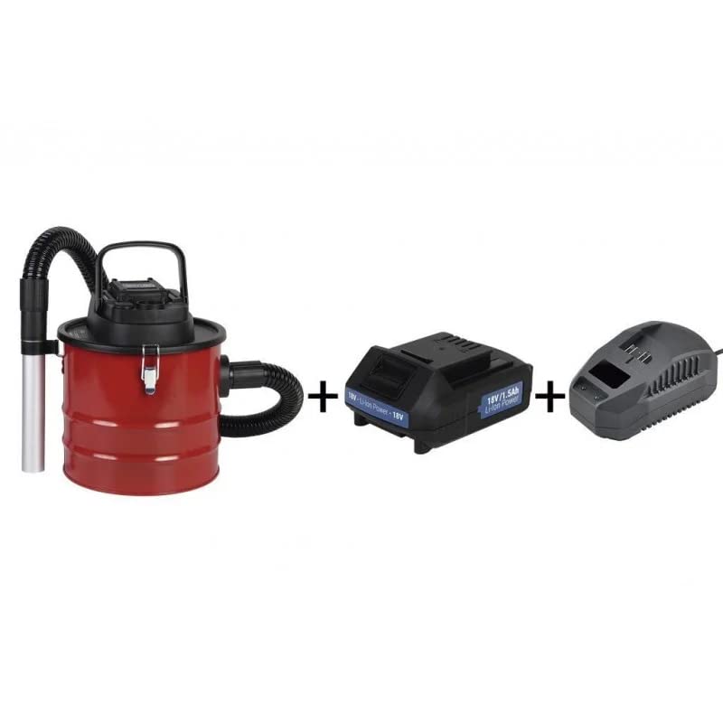 PACK DE ASPIRADOR DE CENIZAS, BATERIA 1.5AH Y CARGADOR