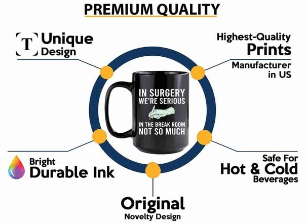 Surgical techs Coffee Mug 15oz Black -In surgery - medical hospital Funny Quotes care medicine uniform professional stethoscope surgical surgery sickness