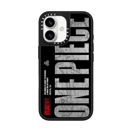 CASETiFY MagSafe Ή~[ iPhone 16 P[X [ː / 1.5m̗NA / ONE PIECE Co-Lab] - Vo[ (ubNop[) -ONE PIECE Map