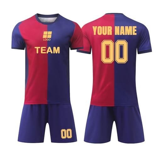 Barca Camisetas de Fútbol Personalizadas para Hombres y Mujeres C...