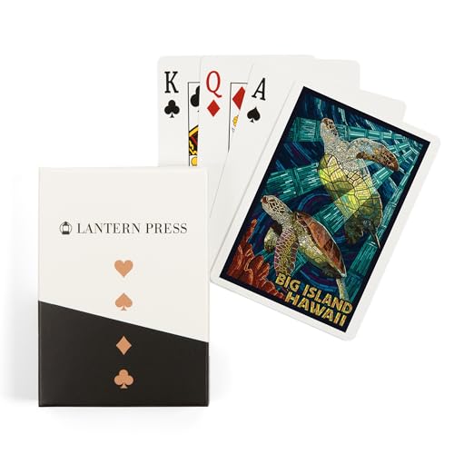 Baraja poker Big Island Hawaii tortuga marina mosaico