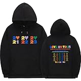 keepmore Unisex Adult Love On Tour 2023 Neuheit Kapuzenpullover, Love On Tour Konzert 2023 Harry Styles Sweatshirt Langarmpullover Monogramm-Print Kapuzenoberteile