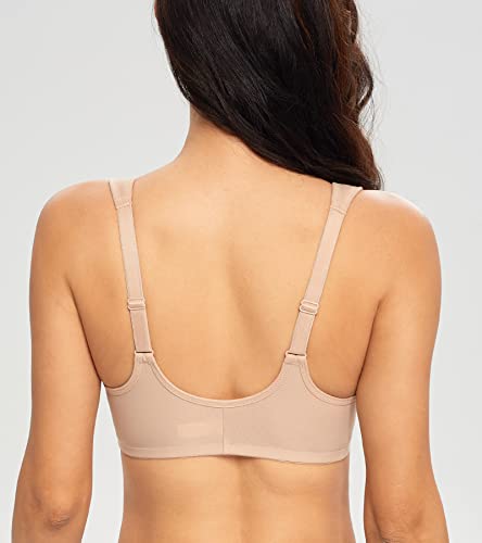 Lemorosy Women’s Full Figure Plus Size Unpadded Front Closure Wide Shoulder Straps Underwire Everyday Bra2