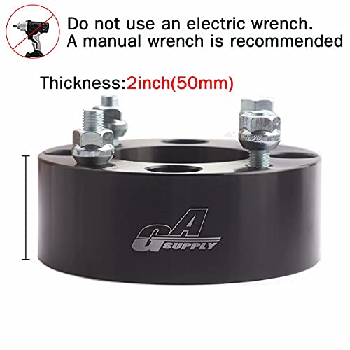 Gasupply Atv 4X110 Wheel Spacers 2 Inch, Black Atv Wheel Adapters Spacers 74Mm Hub Bore 10×1.25 Studs, Compatible With Honda, Suzuki, Bombardier, 4 Pack #TOP3