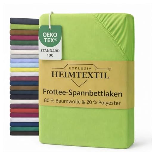 EXKLUSIV HEIMTEXTIL Frottee Spannbettlaken 90-100 x 200 cm Apfelgrün