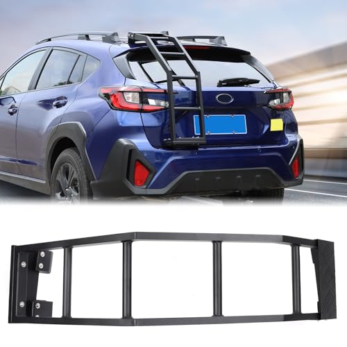 Rear Gate Stay / Design Change - 2017-2022 Subaru Impreza, 2018-2022 Crosstrek 5 Aunginsy Aluminium Tailgate Ladder Compatible with Subaru Crosstrek GU 2023-2025 Car, 3-Step Aluminum Alloy Tailgate Step Ladder Kit, Black