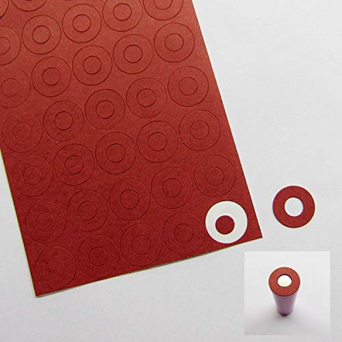 QIEP 200Pcs Cartón 18650 Aisladores de Batería Papel Adhesivo Aislante Eléctrico