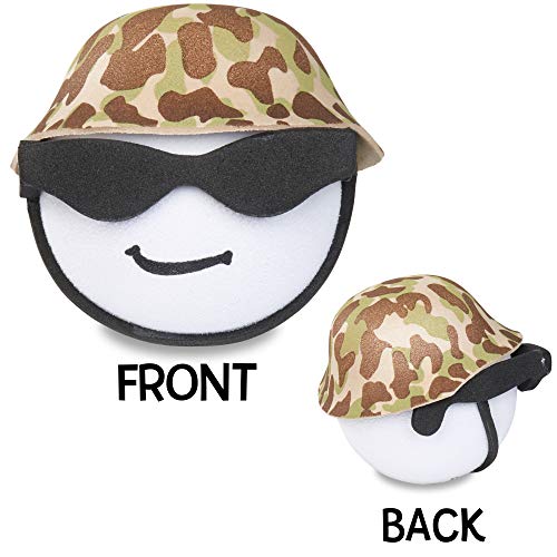 Image of Genuine Coolballs Cool Army Guy Antenna Topper - Limited Edition Camo & Shades for Car, Truck, SUV - Tactical Vehicle Spotter - Fits Thin Style Antenna