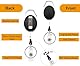 Fushing Schlüsselanhänger Ausziehbar,20 Karabiner ID Card Badge Clips mit Gürtel Clip Spulen mit Badge Holder Clips Halter Clips schwarz