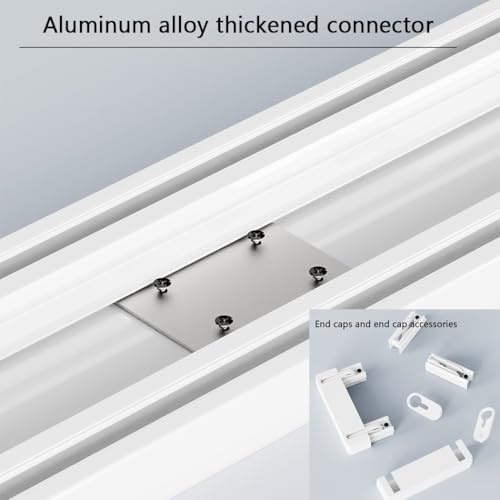 Riel de aluminio gris de 70 cm con doble guía para divisor de habitación familiar 7