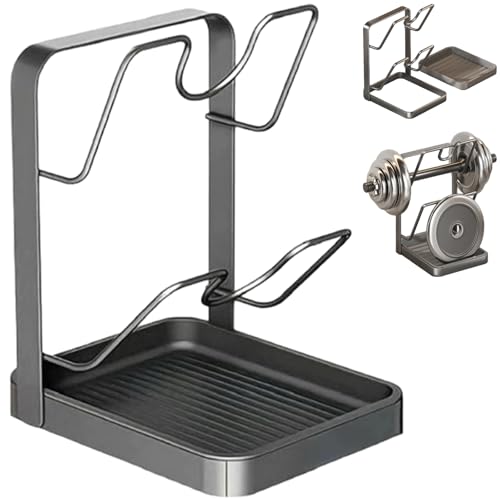Scaffale portaoggetti per coperchio della pentola da cucina, in acciaio inossidabile 304, supporto per coperchio durante la cottura, con vassoio antigoccia rimovibile, organizer da cucina