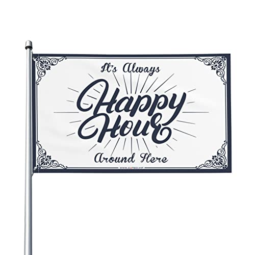 Drapeaux muraux It's Always Happy Hour grand format 152x244 cm décoration dortoir