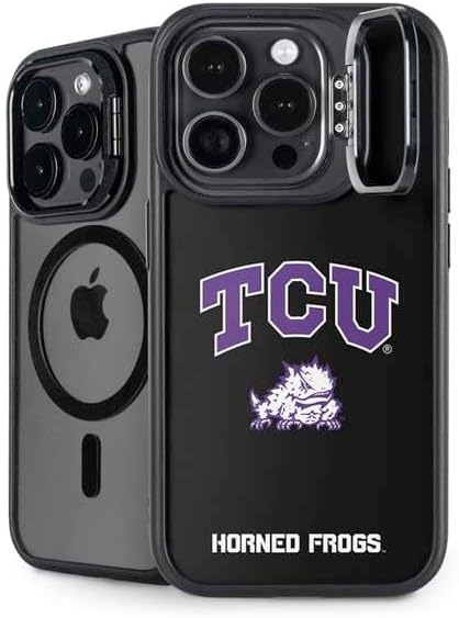 Skinit Kickstand Phone Case Compatible with iPhone 15 Pro Max - Officially Licensed Texas Christian University TCU Horned Frogs Logo Design