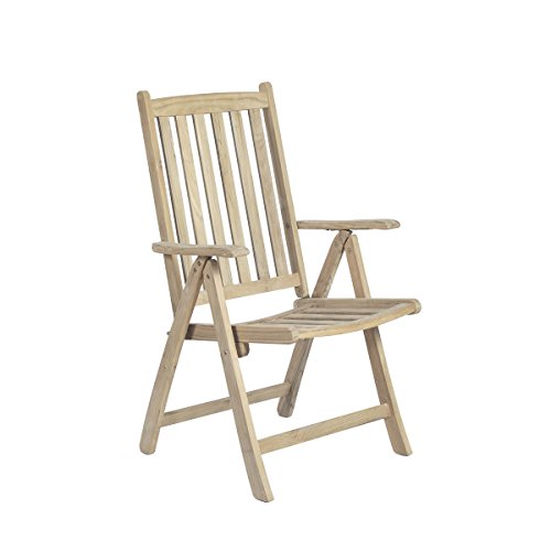 Gravidus Cosy High-Backed Chair Made of Teak Adjustable to 5 Positions