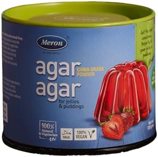 Meron Agar Agar Powder 100 g | 100% Pure Plant-Based Gelatin | Veg Gelatin Substitute | High Gel Strength | Ideal for Jelly, Pudding, Cakes, Gummies, Molecular Gastronomy & Vegan Recipes