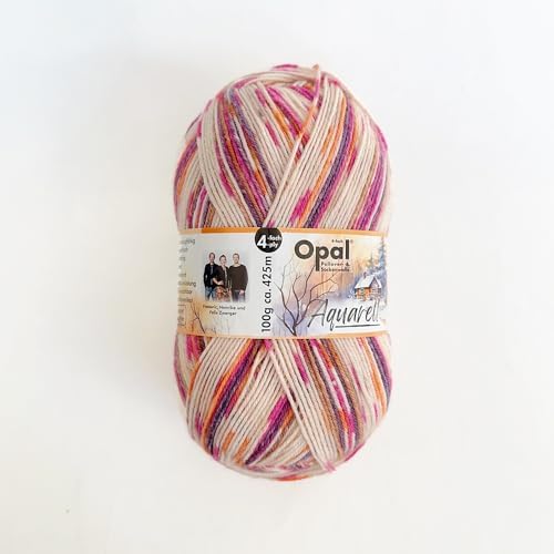 Opal Aquarell 4ply Sock Yarn, 75% Wool 25% Polyamide Space Dyed C...