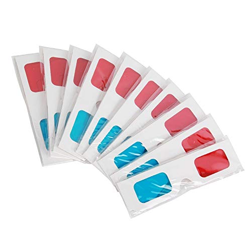 Image of Gadget Hero's 3D Anaglyph Glasses - Red and Blue Paper Board. (10)