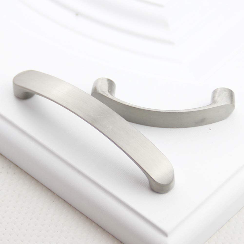 Set da 10 maniglie per ante armadio per mobili cucina, cassetti, mobili camera da letto, distanza fori 96MM/128MM/160MM, in Alluminio