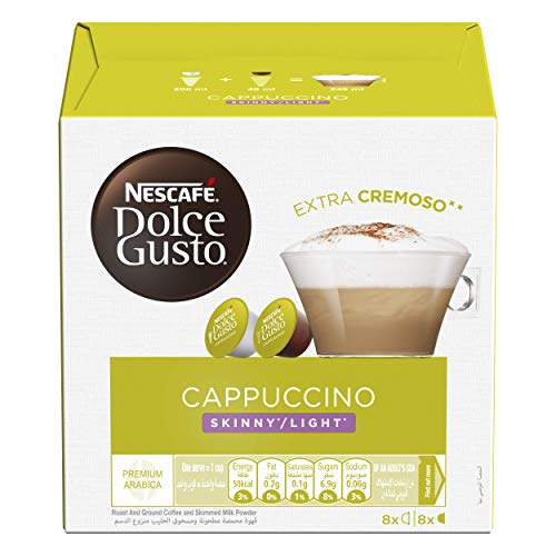 Nescafe - Dolce Gusto - Cappuccino Skinny & Light Coffee Pods 8 Drinks - 161.6g