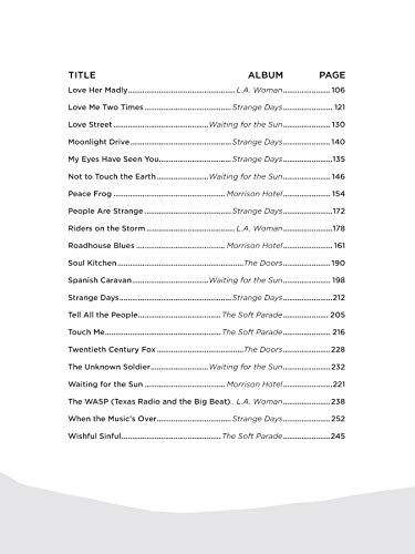 The Very Best Of The Doors: Piano/Vocal/Guitar #TOP5